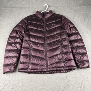 Eddie Bauer Packable Down Jacket Womens Small Purple Light Weight Stormrepel